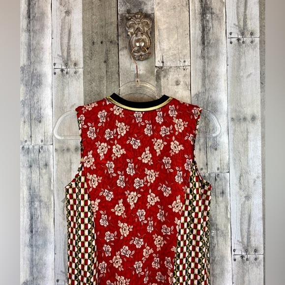 Johnny Was Live Gold Trim Floral Mixed Pattern Dress Size Small. - Picture 4 of 11